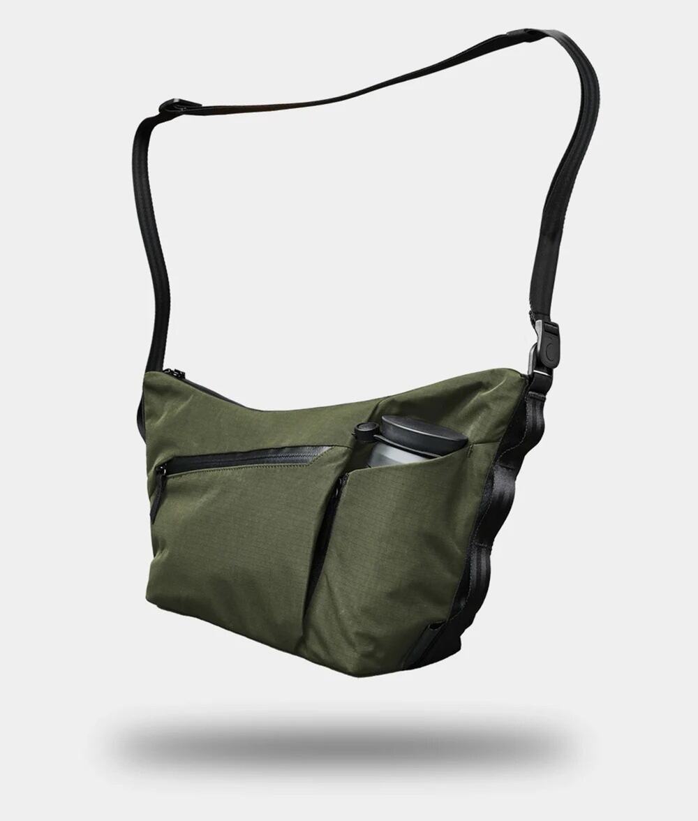 NWT Alpaka Flow Satchel Travel Crossbody Bag 4L Green Axoflux 210D